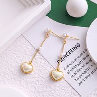 Wholesale Jewelry Sweet Heart Shape Flower Bow Knot Mixed Materials Rhinestones Pearl Plating Inlay Drop Earrings sku image 14