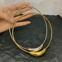 Lässig Strassenmode Einfarbig Titan Stahl Überzug Halsband main image 1