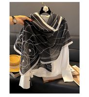 Women's Casual Simple Style Flower Cotton And Linen Printing Scarf main image 4