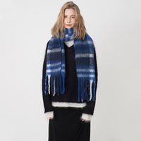 Women's Classic Style Color Block Polyester Scarf sku image 2