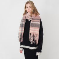 Women's Classic Style Color Block Polyester Scarf sku image 4