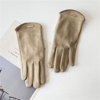 Women's Elegant Basic Solid Color Gloves 1 Set sku image 1