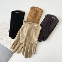 Women's Elegant Basic Solid Color Gloves 1 Set main image 3
