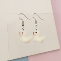 Wholesale Jewelry Cartoon Style Duck Resin Drop Earrings sku image 15