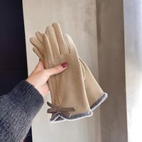 Women's Basic Bow Knot Gloves 2 Pieces sku image 1