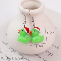 Wholesale Jewelry Cute Duck Resin Drop Earrings main image 3