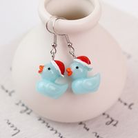 Wholesale Jewelry Cute Duck Resin Drop Earrings sku image 2