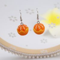 Wholesale Jewelry Cartoon Style Fruit Resin Drop Earrings main image 5