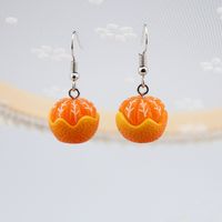 Wholesale Jewelry Cartoon Style Fruit Resin Drop Earrings main image 4