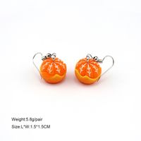 Wholesale Jewelry Cartoon Style Fruit Resin Drop Earrings main image 3