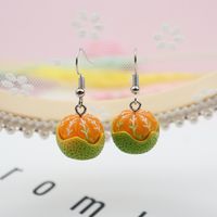 Wholesale Jewelry Cartoon Style Fruit Resin Drop Earrings main image 2