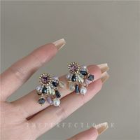 Wholesale Jewelry Retro Geometric Artificial Crystal Artificial Gemstones Plating Inlay Drop Earrings sku image 1