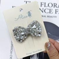 Elegant Simple Style Korean Style Bow Knot Alloy Diamond Hair Clip main image 5