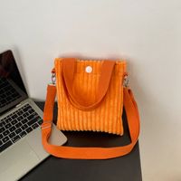 Women's Small Polyester Solid Color Basic Bucket Magnetic Buckle Handbag sku image 1