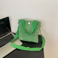 Women's Small Polyester Solid Color Basic Bucket Magnetic Buckle Handbag sku image 6