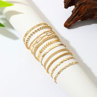 Simple Style Solid Color Copper Plating Gold Plated Bracelets main image 3