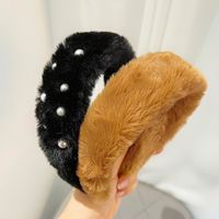 Basic Classic Style Solid Color Plush Hair Band main image 1