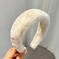 Basic Classic Style Solid Color Plush Hair Band sku image 2