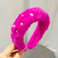 Basic Classic Style Solid Color Plush Hair Band sku image 9
