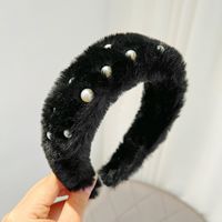 Basic Classic Style Solid Color Plush Hair Band sku image 6