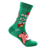 Unisex Christmas Santa Claus Cotton Crew Socks A Pair sku image 5