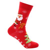 Unisex Christmas Santa Claus Cotton Crew Socks A Pair sku image 3