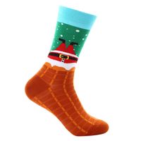 Unisex Christmas Santa Claus Cotton Crew Socks A Pair sku image 8
