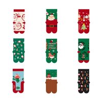 Unisex Weihnachten Weihnachtsmann Baumwolle Crew Socken Ein Paar main image 3