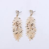 Wholesale Jewelry Simple Style Classic Style Leaf Arylic Drop Earrings sku image 3