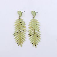 Wholesale Jewelry Simple Style Classic Style Leaf Arylic Drop Earrings sku image 4