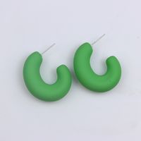 1 Pair Simple Style Solid Color Spray Paint Arylic Ear Studs sku image 5