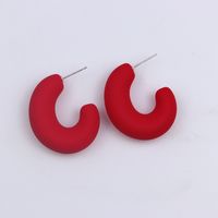 1 Pair Simple Style Solid Color Spray Paint Arylic Ear Studs sku image 3