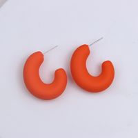 1 Pair Simple Style Solid Color Spray Paint Arylic Ear Studs sku image 11