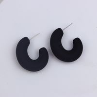 1 Pair Simple Style Solid Color Spray Paint Arylic Ear Studs sku image 7