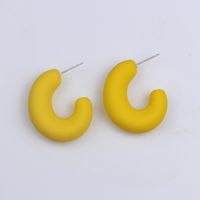 1 Pair Simple Style Solid Color Spray Paint Arylic Ear Studs sku image 2