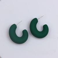 1 Pair Simple Style Solid Color Spray Paint Arylic Ear Studs sku image 6