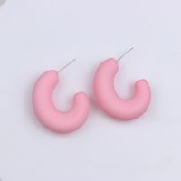 1 Pair Simple Style Solid Color Spray Paint Arylic Ear Studs sku image 10