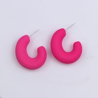 1 Pair Simple Style Solid Color Spray Paint Arylic Ear Studs sku image 4
