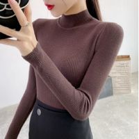 Women's Sweater Long Sleeve Sweaters & Cardigans Casual Simple Style Solid Color main image 3