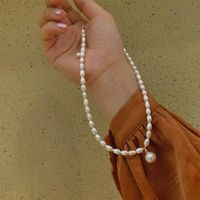 Elegant Lady Geometric Imitation Pearl Copper Women's Pendant Necklace main image 1