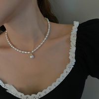 Elegant Lady Geometric Imitation Pearl Copper Women's Pendant Necklace main image 4