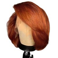 Women's Simple Style Casual Street Real Hair Centre Parting Short Straight Hair Wigs main image 5