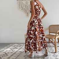 Holiday Street Women's Casual Elegant Romantic Maple Leaf Spandex Polyester Printing Elastic Waist Skirt Sets Skirt Sets main image 6