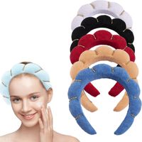 Simple Style Color Block Towel Velvet Hair Band main image 3