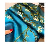 Women's Retro Ethnic Style Tree Flower Mulberry Silk Printing Silk Scarf main image 2