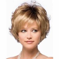 Women's Elegant Retro Holiday Street High Temperature Wire Side Fringe Short Curly Hair Wigs sku image 2