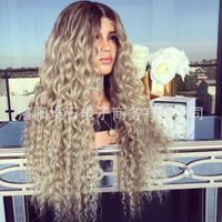 Women's Simple Style Casual High Temperature Wire Centre Parting Long Curly Hair Wigs main image 5