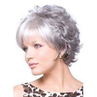 Women's Elegant Retro Holiday Street High Temperature Wire Side Fringe Short Curly Hair Wigs main image 3