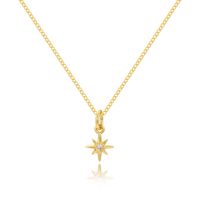 Simple Style Cross Star Water Droplets Copper Enamel Inlay Artificial Gemstones Pendant Necklace sku image 9