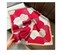 Women's Elegant Color Block Flower Mulberry Silk Printing Silk Scarf main image 2